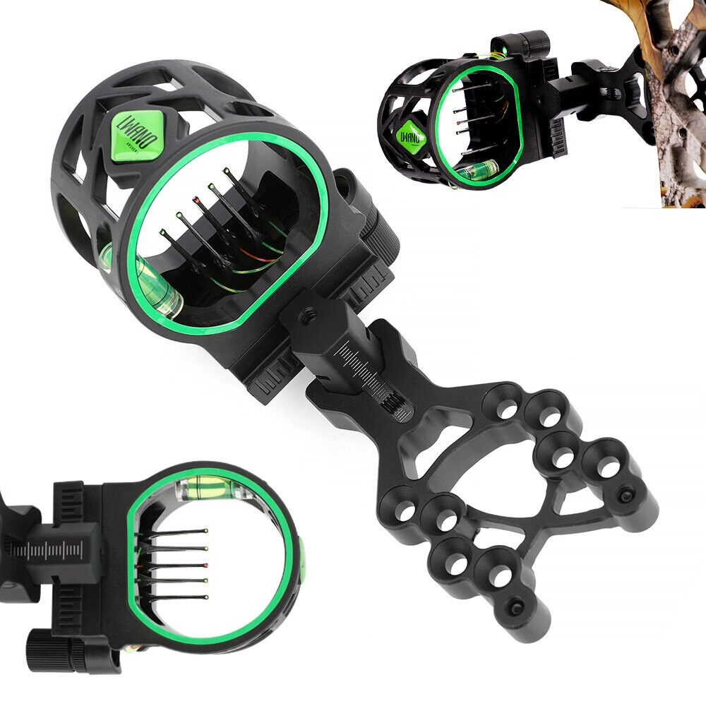 Composite Bow M1 Sight Set 5-Needle Sight Set 0.019 "Micro Adjustable Archery Sight Set for Left 